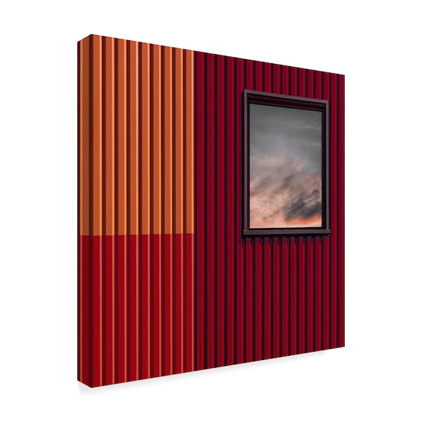 Luc Vangindertael 'Red With A Touch Of Sky' Canvas Art,35x35